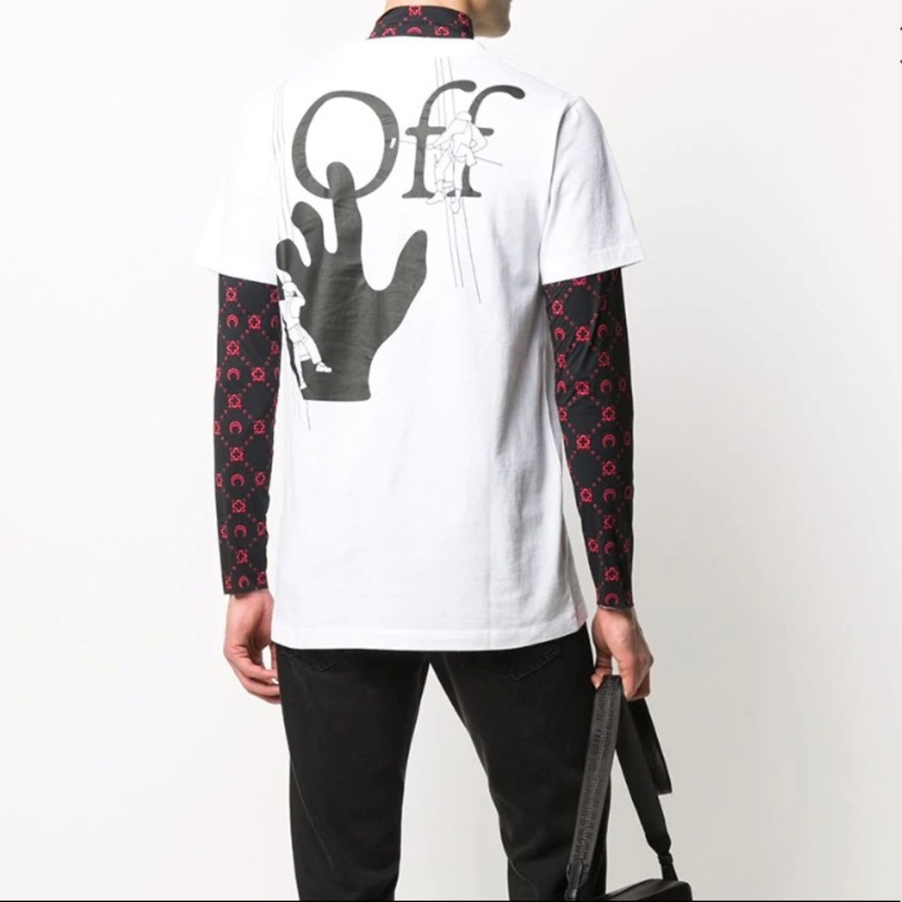 Off-white designer T-shirt.
